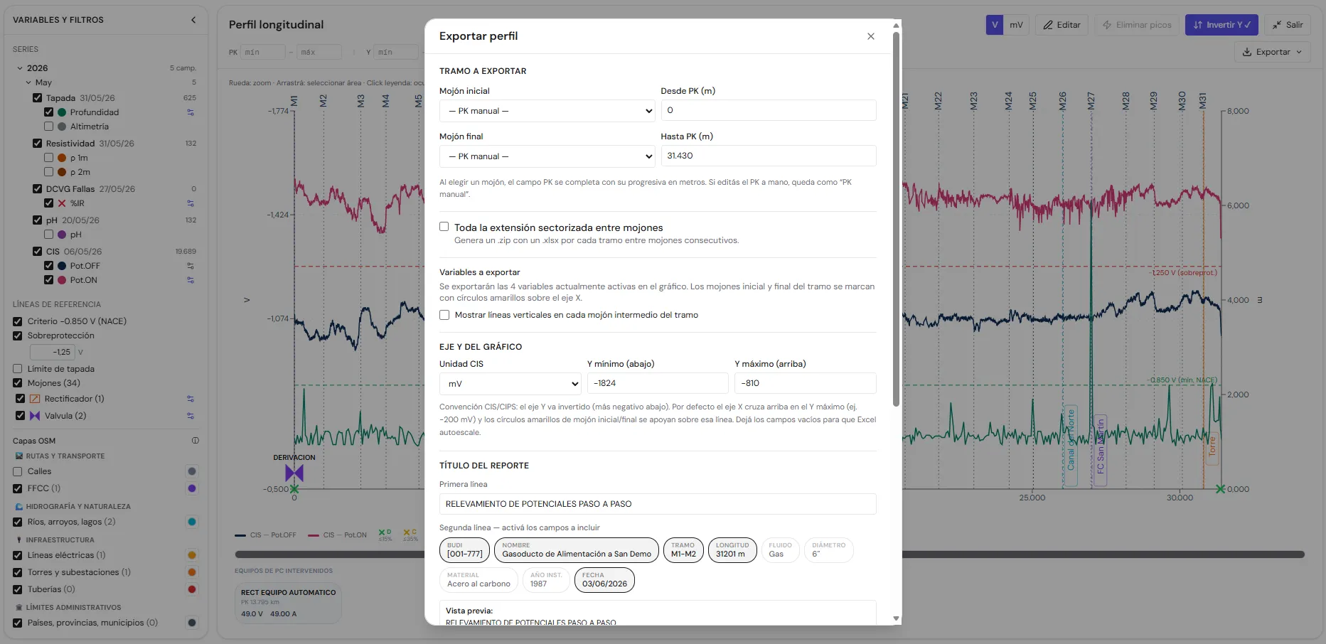 Exportación de reportes PDF y Excel en TuDashi